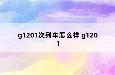 g1201次列车怎么样 g1201